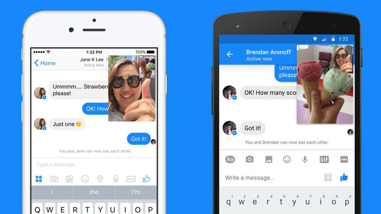facebook canlı video görüşme messenger instant video