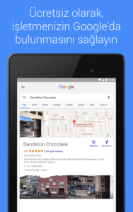 Google My Business Andorid Uygulaması Google Maps Sonuçları